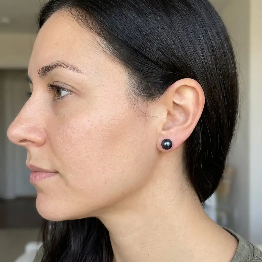 8mm freshwater pearl stud earrings sterling silver