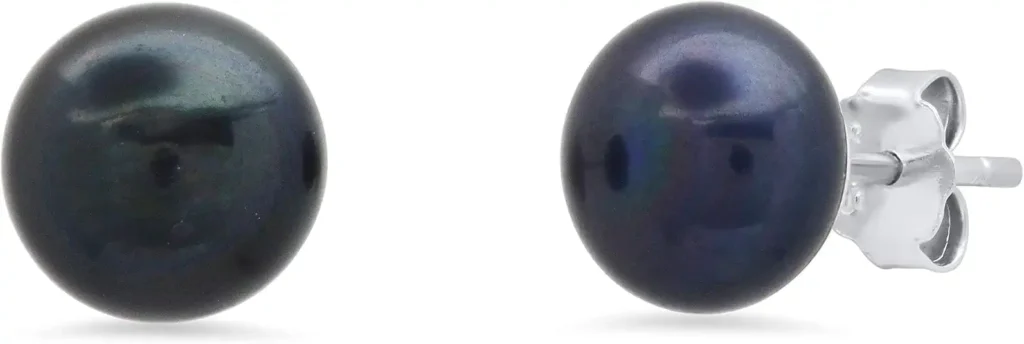 8mm Genuine Freshwater Pearl Stud Earrings