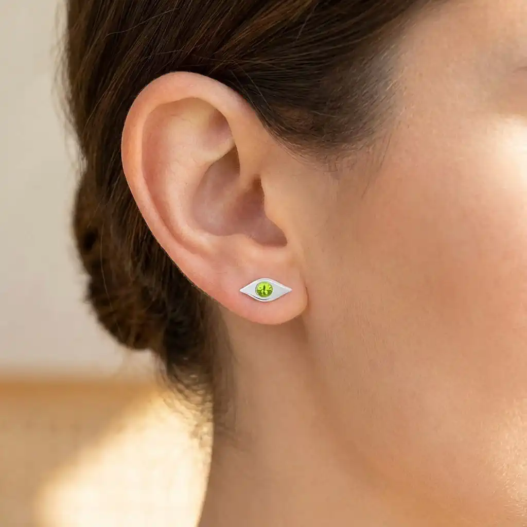 evil eye stud earrings