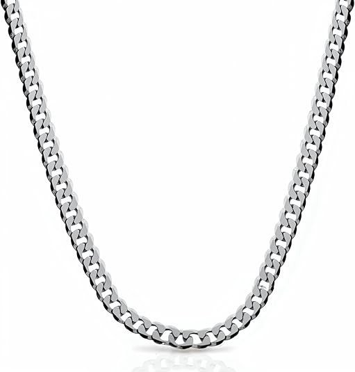 QUADRI 5mm 925 sterling silver Cuban link chain for men